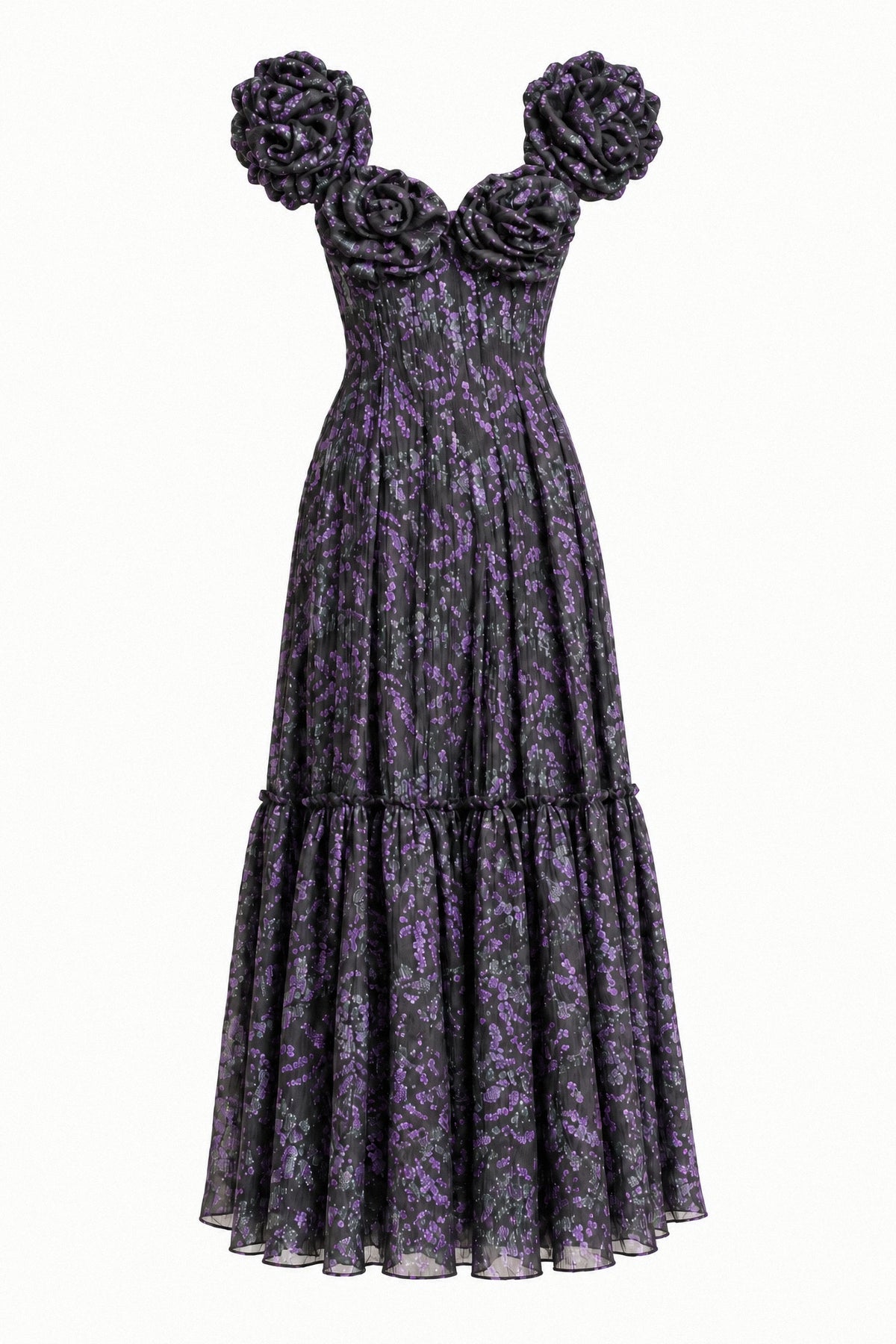 ROSETTE LAMÉ GOWN
