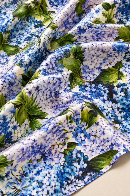 HYDRANGEA BOW SILK GOWN