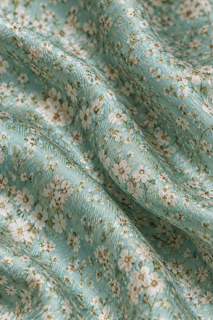 MINT DRAPED SILK GOWN