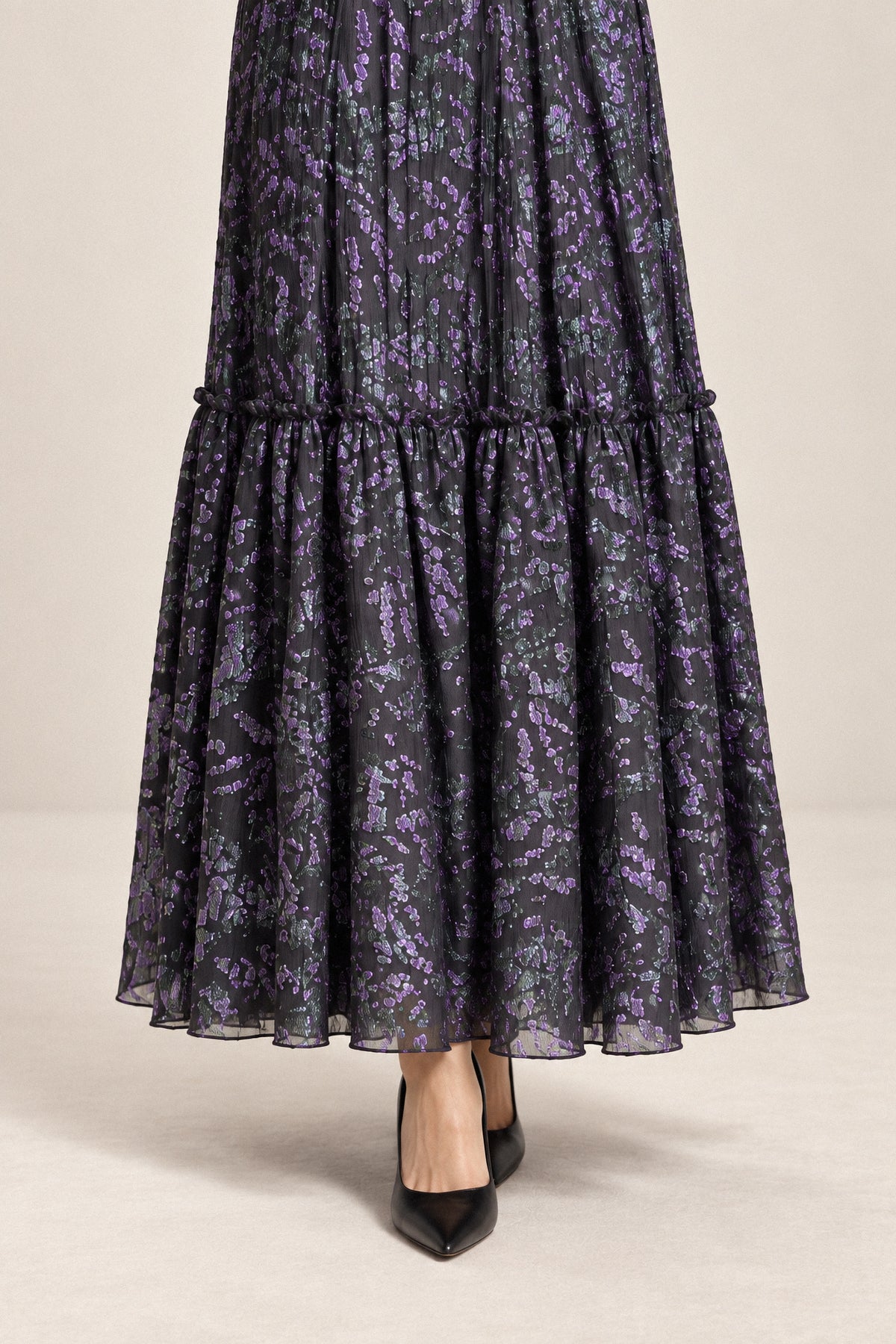 ROSETTE LAMÉ GOWN