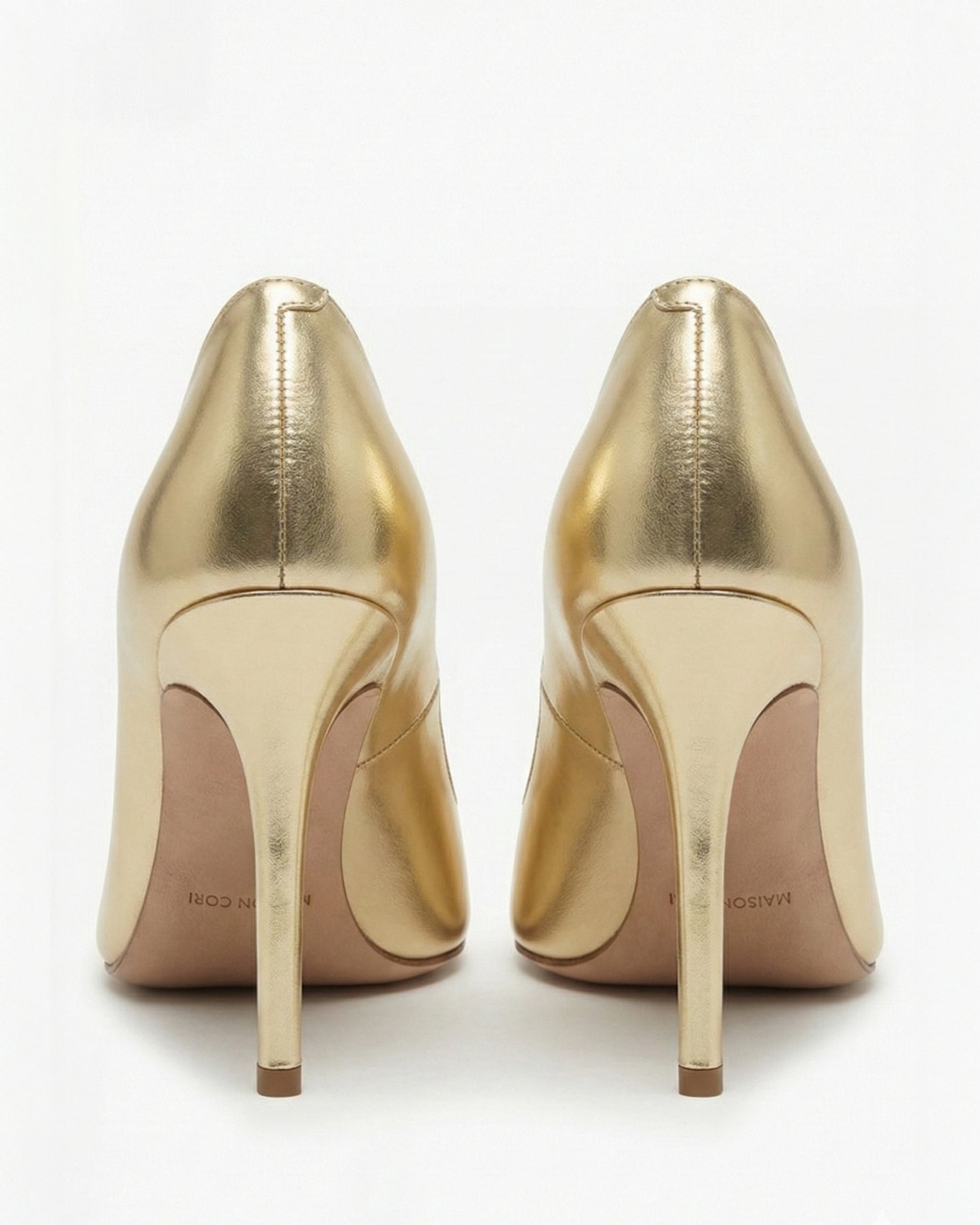 GOLD LEATHER STILETTOS