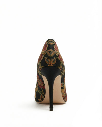 POINTED BROCADE HEELS