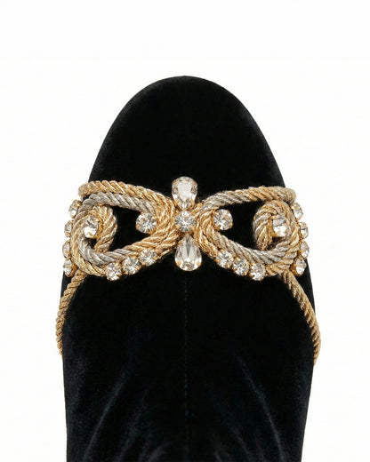 VELVET ANKLE BOOTS