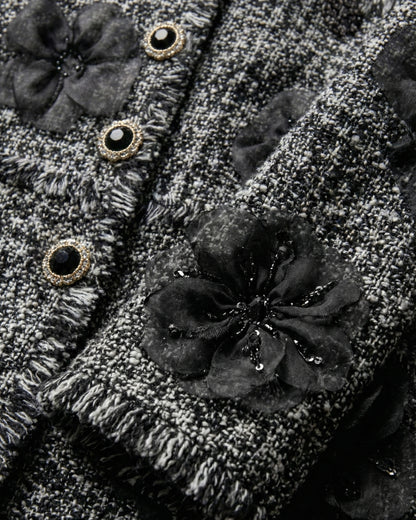 FLORAL TWEED JACKET