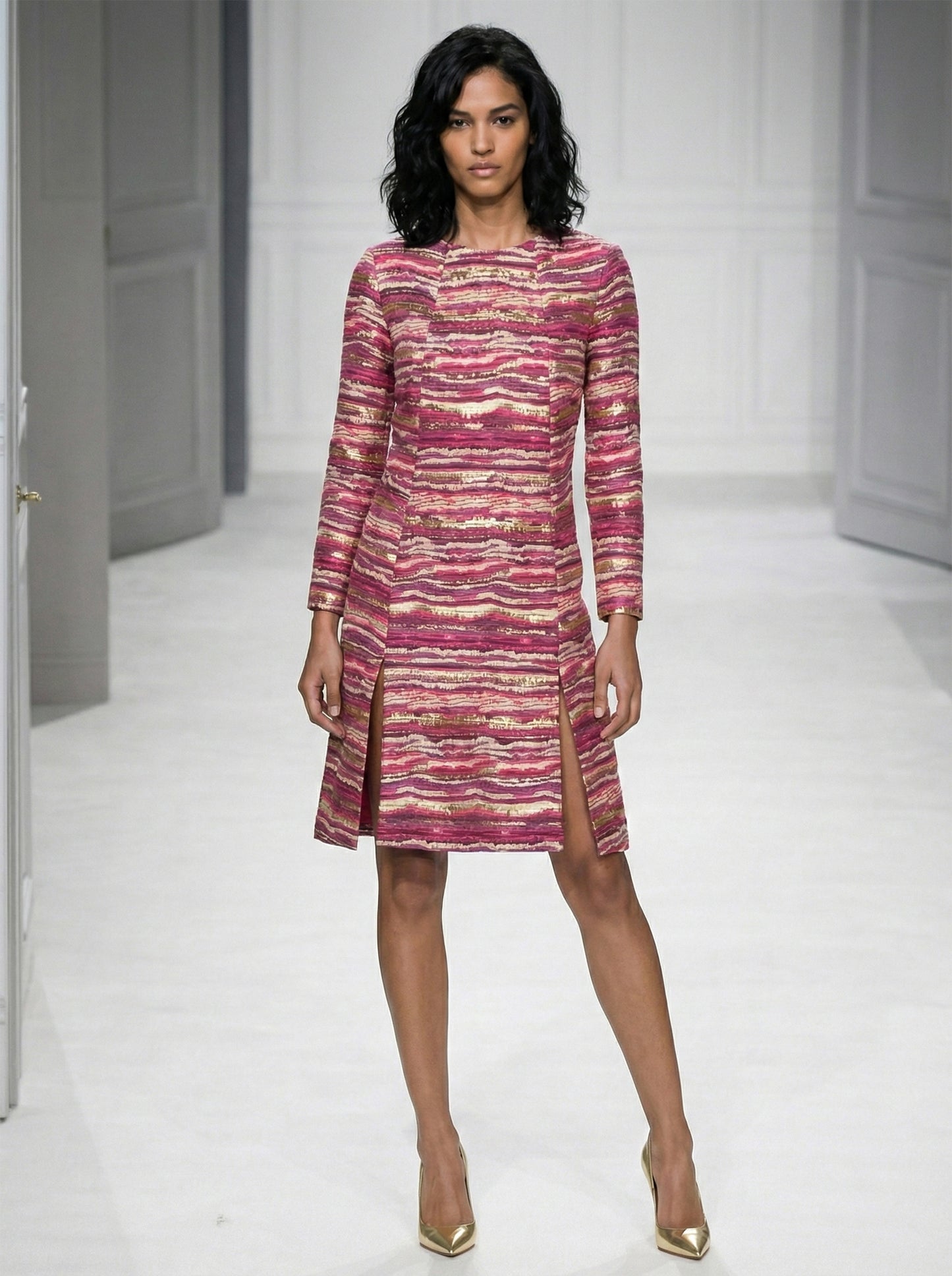 STRATA BROCADE DRESS