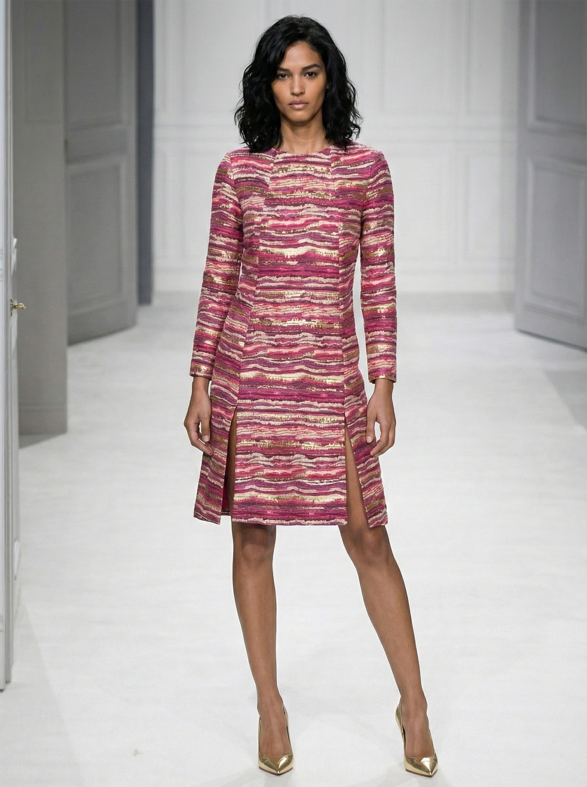 STRATA BROCADE DRESS