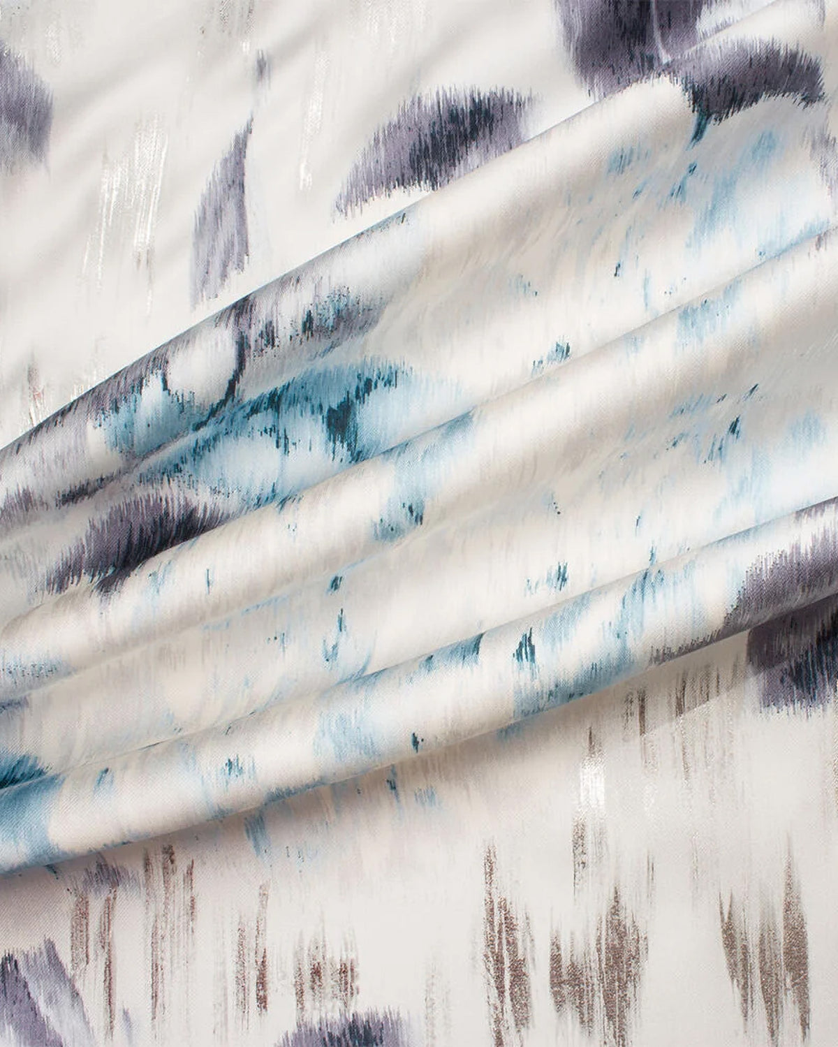 HAND-PAINTED SILK MIKADO GOWN