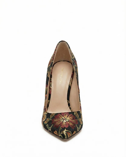 POINTED BROCADE HEELS