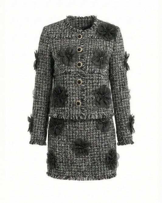 FLORAL TWEED JACKET