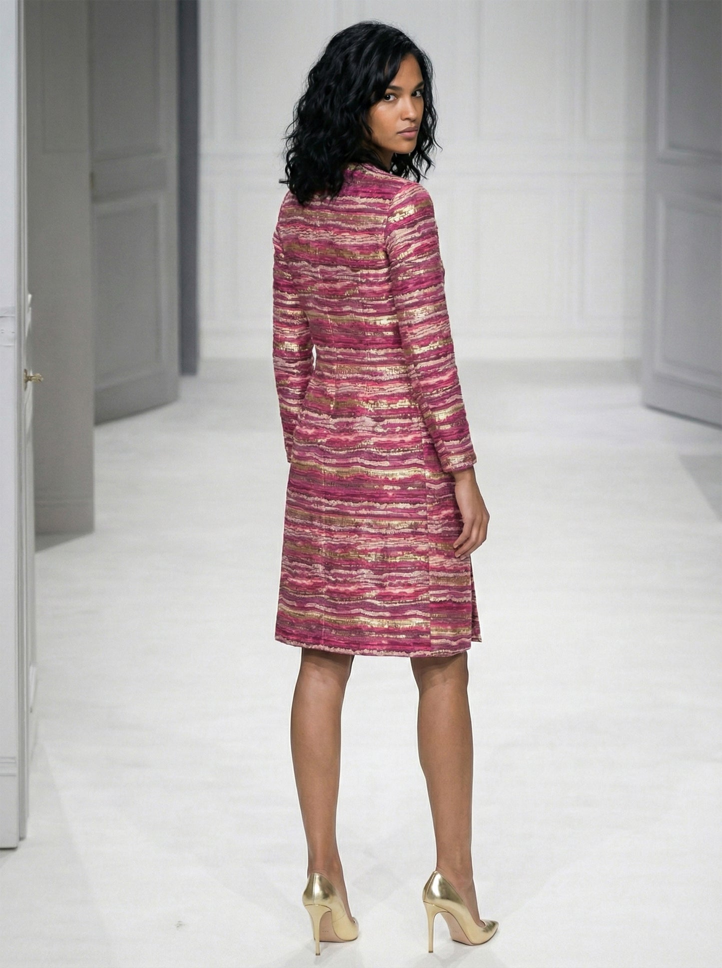 STRATA BROCADE DRESS