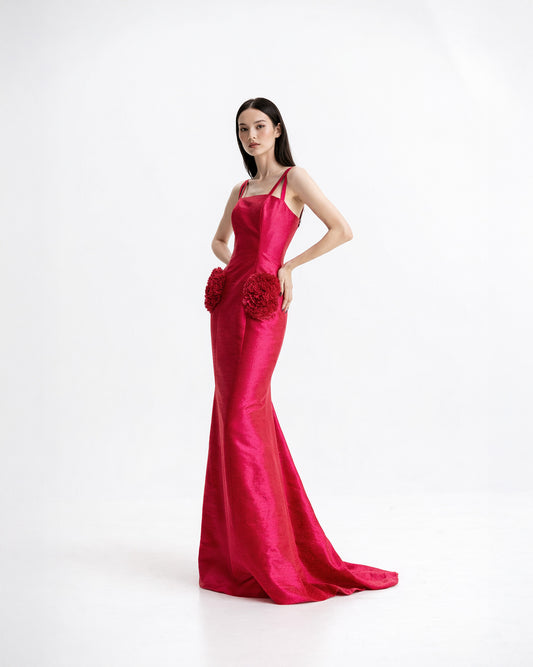 SCULPTED SILK MERMAID GOWN