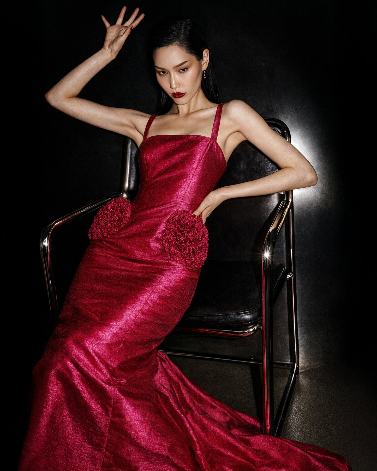 SCULPTED SILK MERMAID GOWN