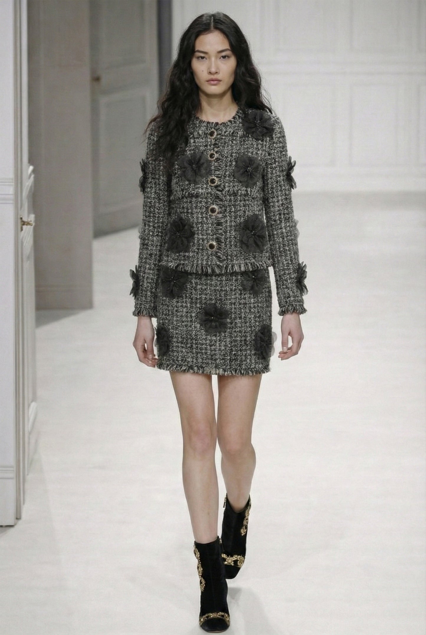 FLORAL TWEED JACKET