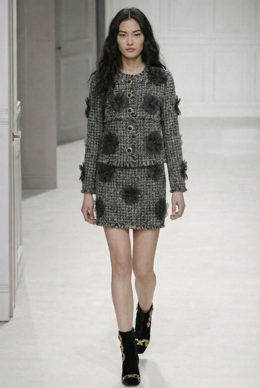 FLORAL TWEED JACKET