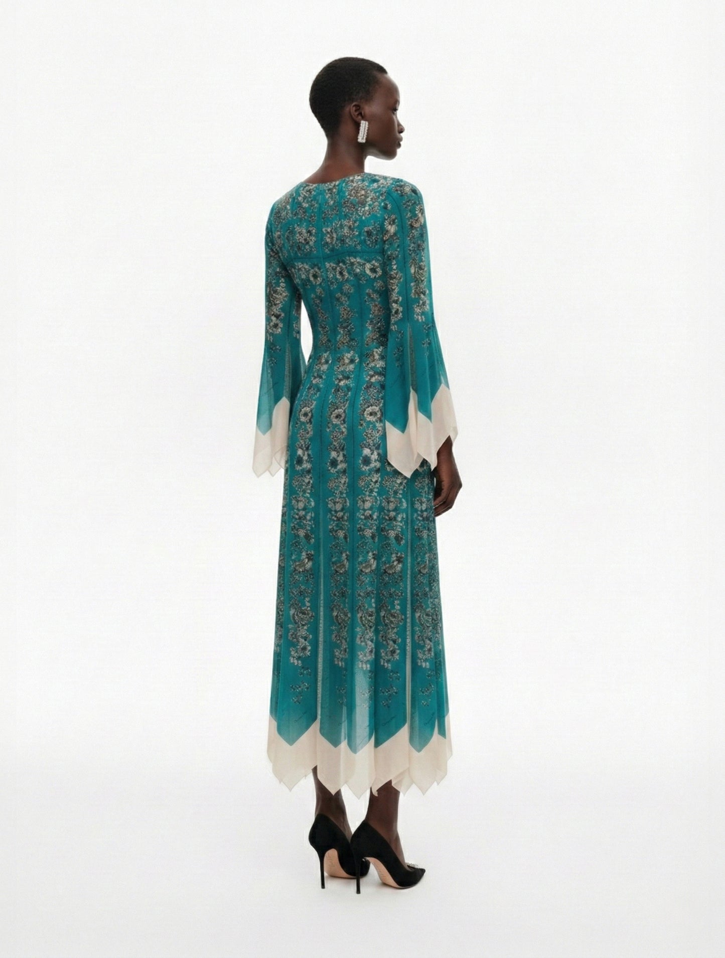 Panelled Silk Scarf Dress