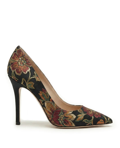 POINTED BROCADE HEELS