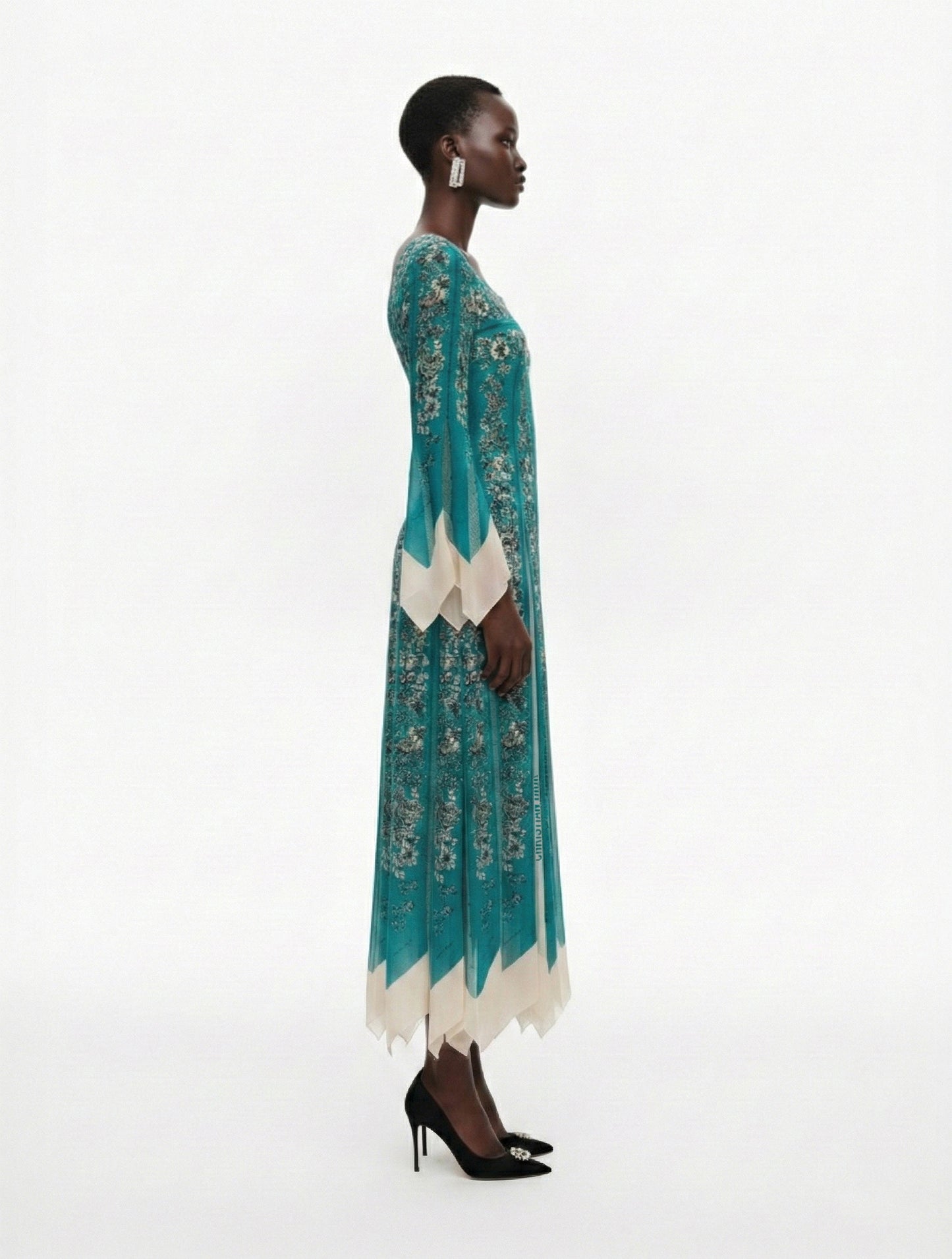 Panelled Silk Scarf Dress